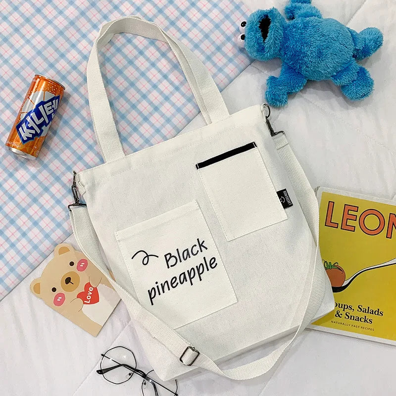 Girls Canvas Bag Student School Book Bag Female Class Japan Portable Shoulder Cr