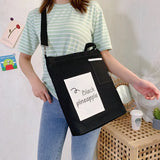 Girls Canvas Bag Student School Book Bag Female Class Japan Portable Shoulder Cr