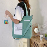 Girls Canvas Bag Student School Book Bag Female Class Japan Portable Shoulder Cr