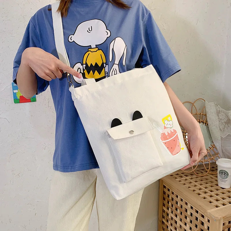 Girls Canvas Bag Shoulder Messenger Crossbody Bag