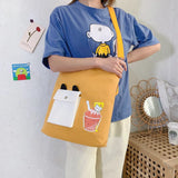 Girls Canvas Bag Shoulder Messenger Crossbody Bag