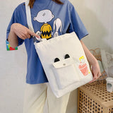 Girls Canvas Bag Shoulder Messenger Crossbody Bag