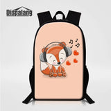Girls Cartoon Backpack Animal Printing Schoolbags Middle School