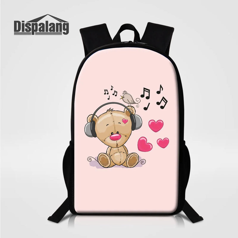 Girls Cartoon Backpack Animal Printing Schoolbags Middle School