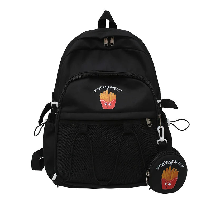 Girls Cartoon Schoolbag Women's Backpack Waterproof School Bag Preppy Style Bag