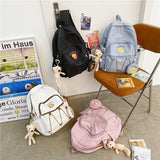 Girls Cartoon Schoolbag Women's Backpack Waterproof School Bag Preppy Style Bag