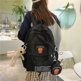 Girls Cartoon Schoolbag Women's Backpack Waterproof School Bag Preppy Style Bag