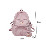 Girls Cartoon Schoolbag Women's Backpack Waterproof School Bag Preppy Style Bag