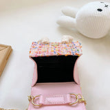 Girls Woolen Bunny Chain Shoulder Bag Messenger Bag