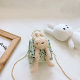 Girls Woolen Bunny Chain Shoulder Bag Messenger Bag