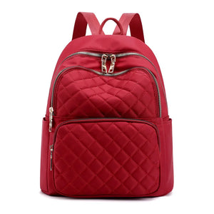 Girls College School Bag Casual Women Backpack Diamond Lattice Book Packbags