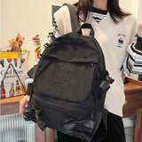Girls Bow Backpack Solid School Bags for Teenage Girl