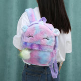 Plush Unicorn Backpacks Children Schoolbag Kids Gift Book Bag