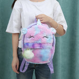 Plush Unicorn Backpacks Children Schoolbag Kids Gift Book Bag