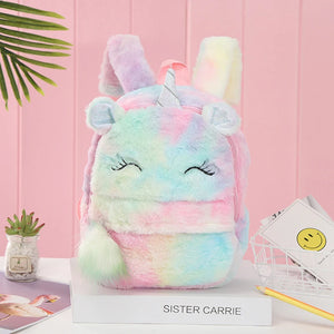 Plush Unicorn Backpacks Children Schoolbag Kids Gift Book Bag