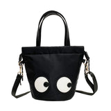 Japanese Bento Box Bag Bucket Shoulder Bags for Women Solid Casual Handbags