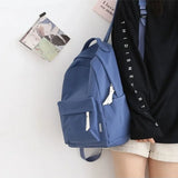 Girls Boys Backpack Middle High School Student Schoolbag Large Capacity Laptop B