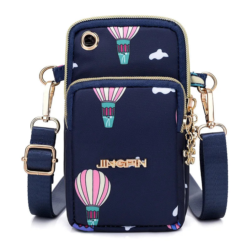 Girls Casual Shoulder Crossbody Small Bags Hip Arms Bag with Earphone Hole