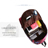 Girls Flower Print Rucksack Backpack Bag Women Casual Travel Lightweight