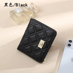 Girls' Fashion Leather Short Thin Coins Purses Wallets