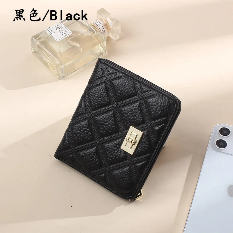 Girls' Fashion Leather Short Thin Coins Purses Wallets
