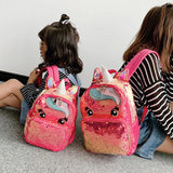 Sequins Unicorn Backpack Girls Large Capacity School Bag