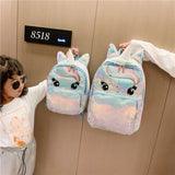 Sequins Unicorn Backpack Girls Large Capacity School Bag