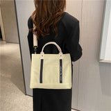Girls Canvas Shoulder Bag College Student Handbag Crossbody Bags