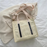 Girls Canvas Shoulder Bag College Student Handbag Crossbody Bags