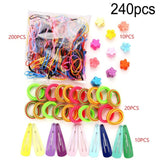 Girls Hair-tie Rubber Band Clip Set Headbands Hair Accessor