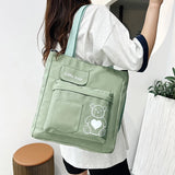 Nylon College Student Handbag Large Capacity Shoulder Messenger Bag