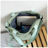 Nylon College Student Handbag Large Capacity Shoulder Messenger Bag