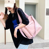 Nylon College Student Handbag Large Capacity Shoulder Messenger Bag