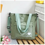 Nylon College Student Handbag Large Capacity Shoulder Messenger Bag
