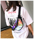 Girls Holographic Jelly Fanny Pack Waterproof Clear Pvc Bum Bag