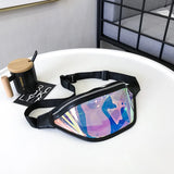 Girls Holographic Jelly Fanny Pack Waterproof Clear Pvc Bum Bag