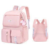 Girls Kids Backpack Schoolbag Rucksack Primary Bookbags with Pendant