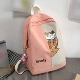 Cartoon Cat Schoolbag Backpack for Girls and Boys