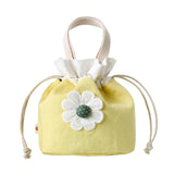 Flower Storage Bag Makeup Bags Drawstring Portable Handbag