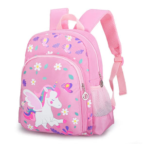 Girls Unicorn Flower School Bag Double Shoulder Backpack