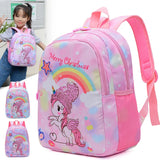 Girls Unicorn Rainbow Kids Backpack Cartoon School Bag Waterproof