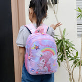 Girls Unicorn Rainbow Kids Backpack Cartoon School Bag Waterproof