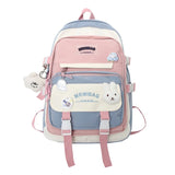 Girls Medium Backpack Plush Pendant Teens Travel Daypack School Bookbag