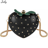 Mini Strawberry Crossbody Handbag Love Rivet Shoulder Bag Clutch Evening Box