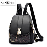 Sequins School Shoulder Bags for Women Casual Travel Backpacks