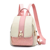 Sequins School Shoulder Bags for Women Casual Travel Backpacks