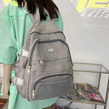 Nylon Travel Book Backpack Women School Bag Lady College Backpack