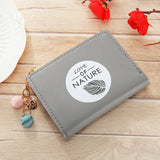 Girls PU Leather Short Wallets Women Cartoon Coin Purses Clutch Students' Card H