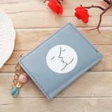 Girls PU Leather Short Wallets Women Cartoon Coin Purses Clutch Students' Card H