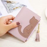 Girls PU Leather Short Wallets Women Cartoon Coin Purses Clutch Students' Card H